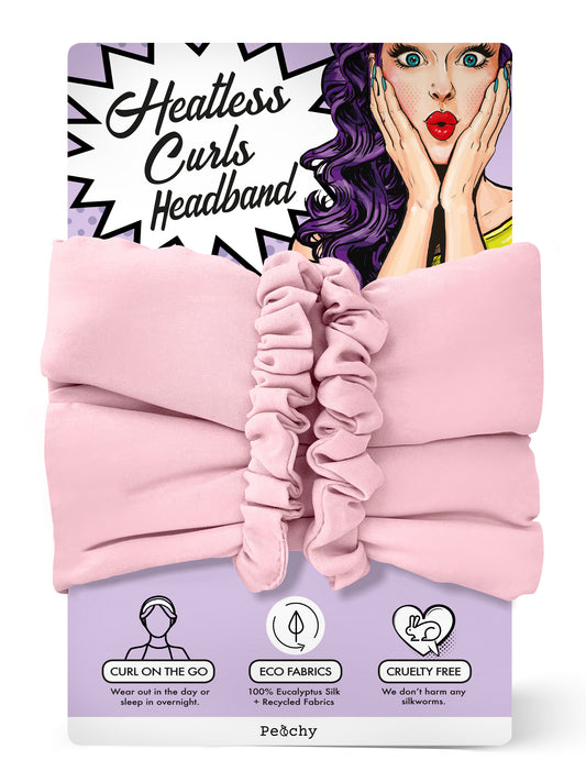 Peachy - Heatless Curlers Headband (Blush)