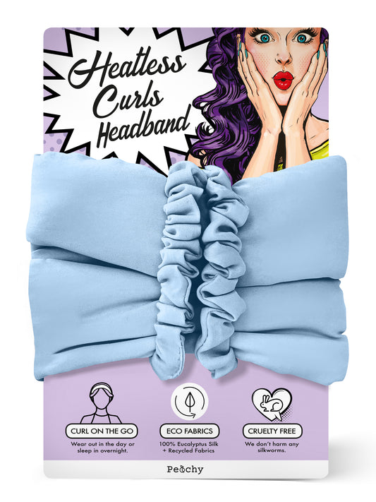 Peachy - Heatless Curlers Headband (Ocean Mist)