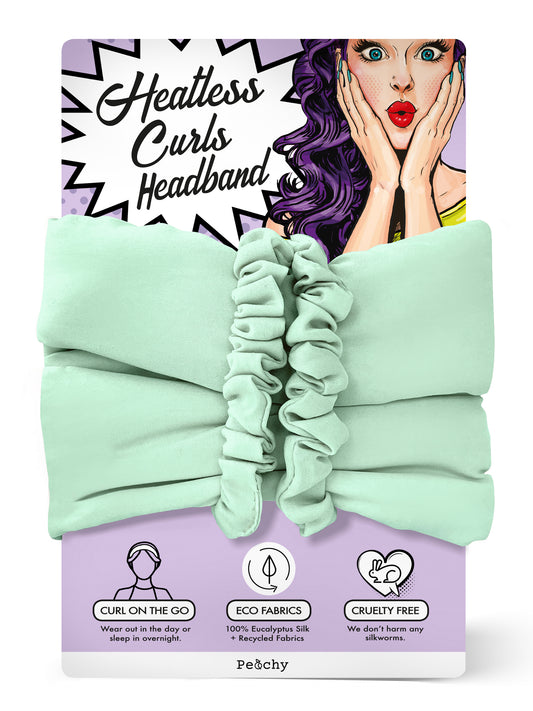 Peachy - Heatless Curlers Headband (Sage)